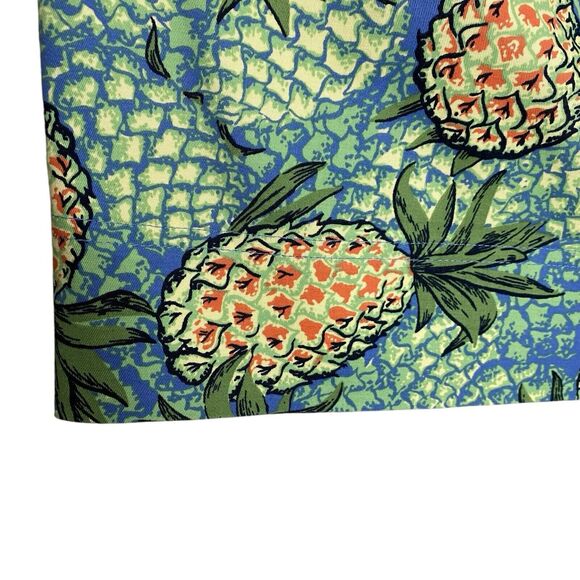 Talbots Skirt 8 Petite Pineapple Print Pockets Tropical Vacation Beach Retro - Picture 9 of 10